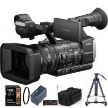 索尼（SONY）HXR-NX3 手持式存储卡高清摄录一体机 专业摄像机 128G卡包uv镜电池三脚架轮套装