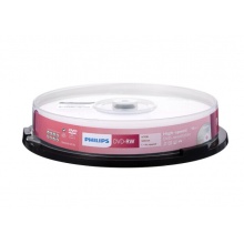 飞利浦（PHILIPS） DVD-RW 可擦写空白刻录光盘光碟 可重复刻录 10片装